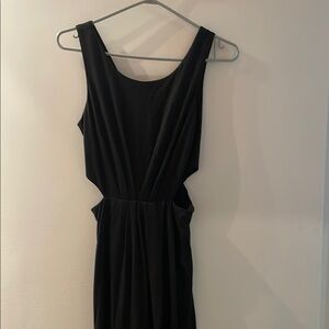 NWT Lush Black Ruched Cut Out Sheath  Dress - Size Small